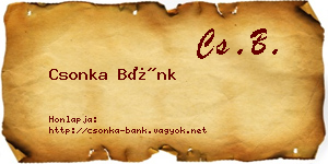 Csonka Bánk névjegykártya